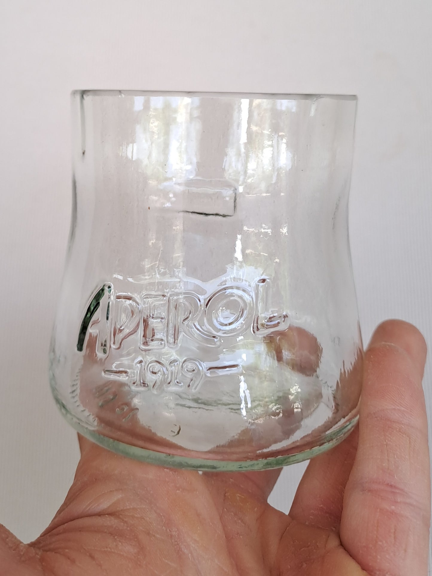 Bicchieri artigianali ricavati da bott. Aperol