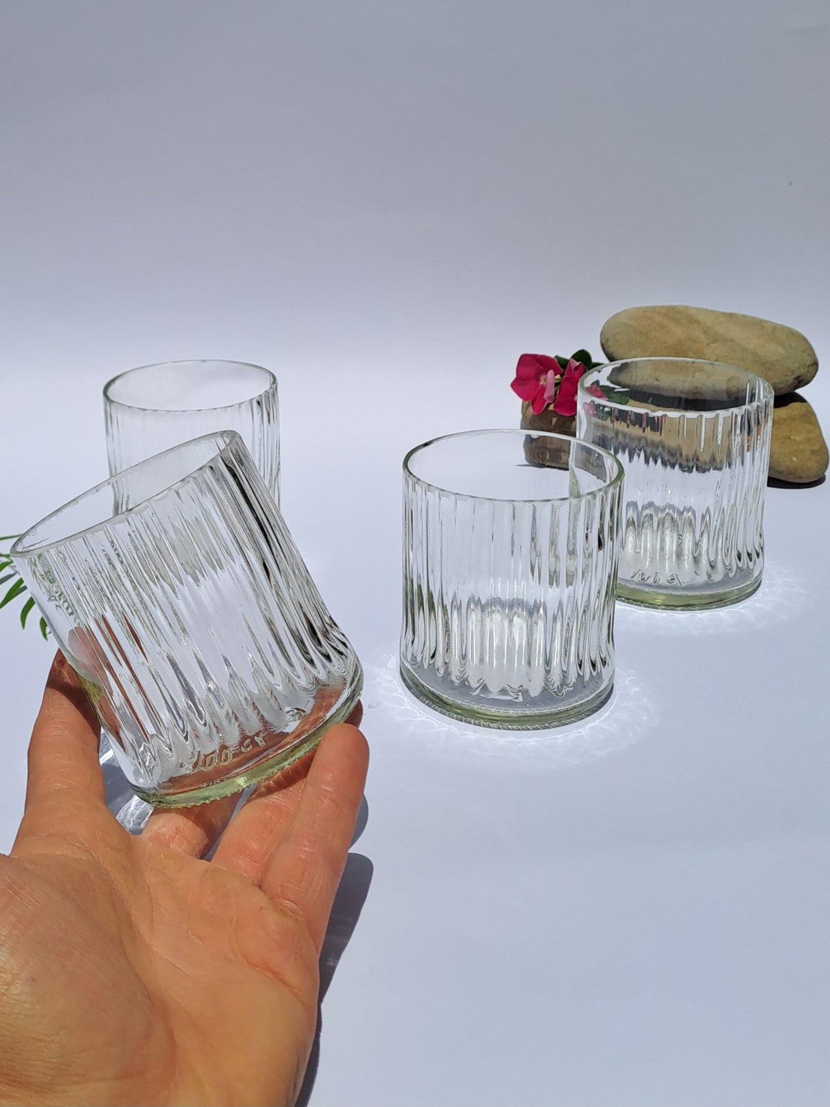 Bicchieri artigianali ricavati da bott. Campari