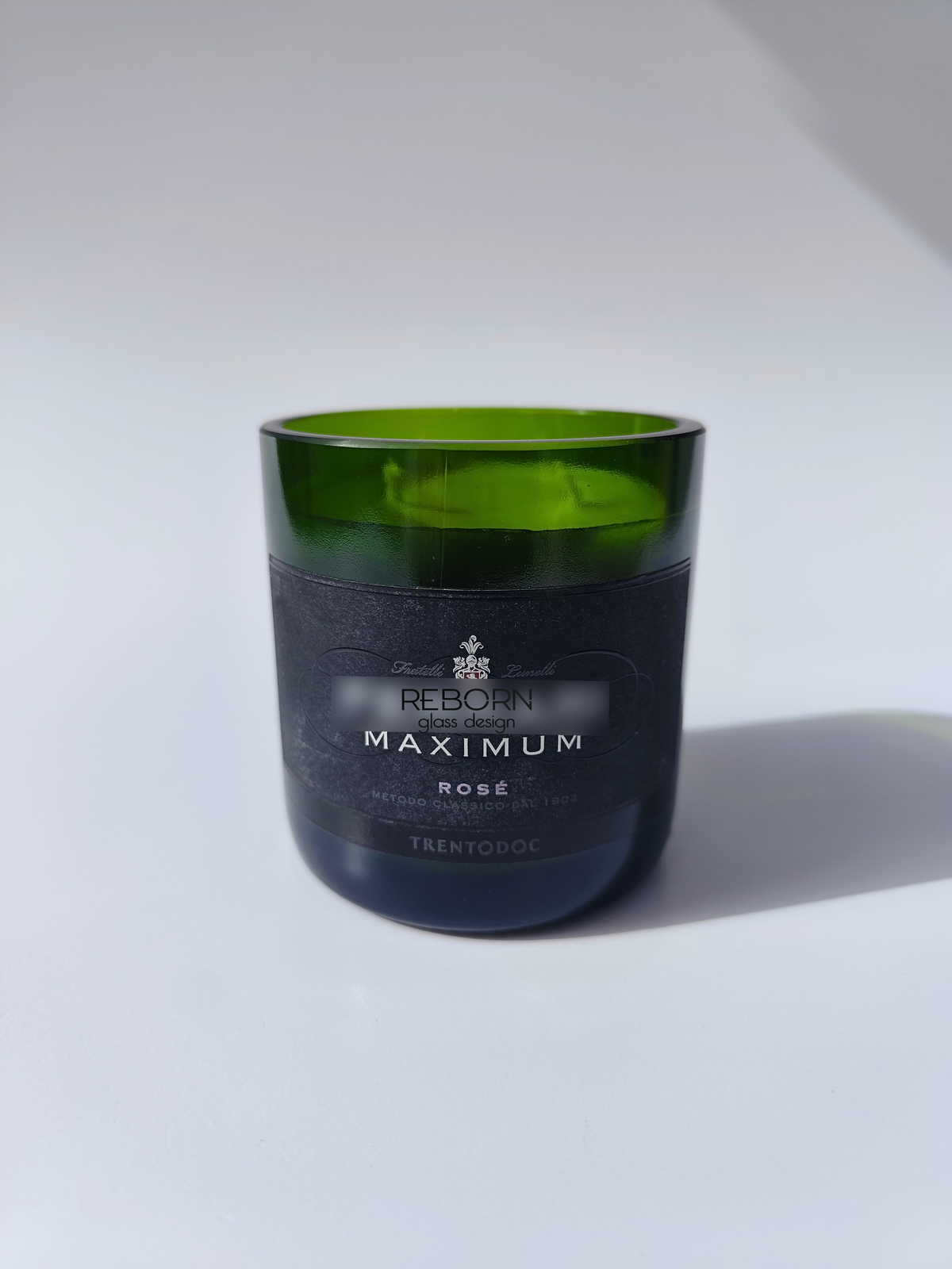 Candela ricavata artigianalmente da bott. Ferrari Maximum Rosé