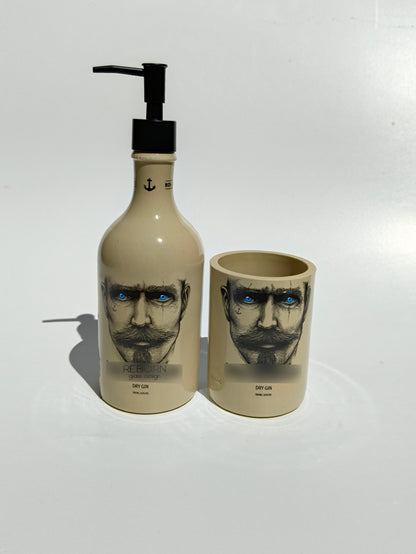 Set bagno artigianale ricavato da bott. Knut Hansen