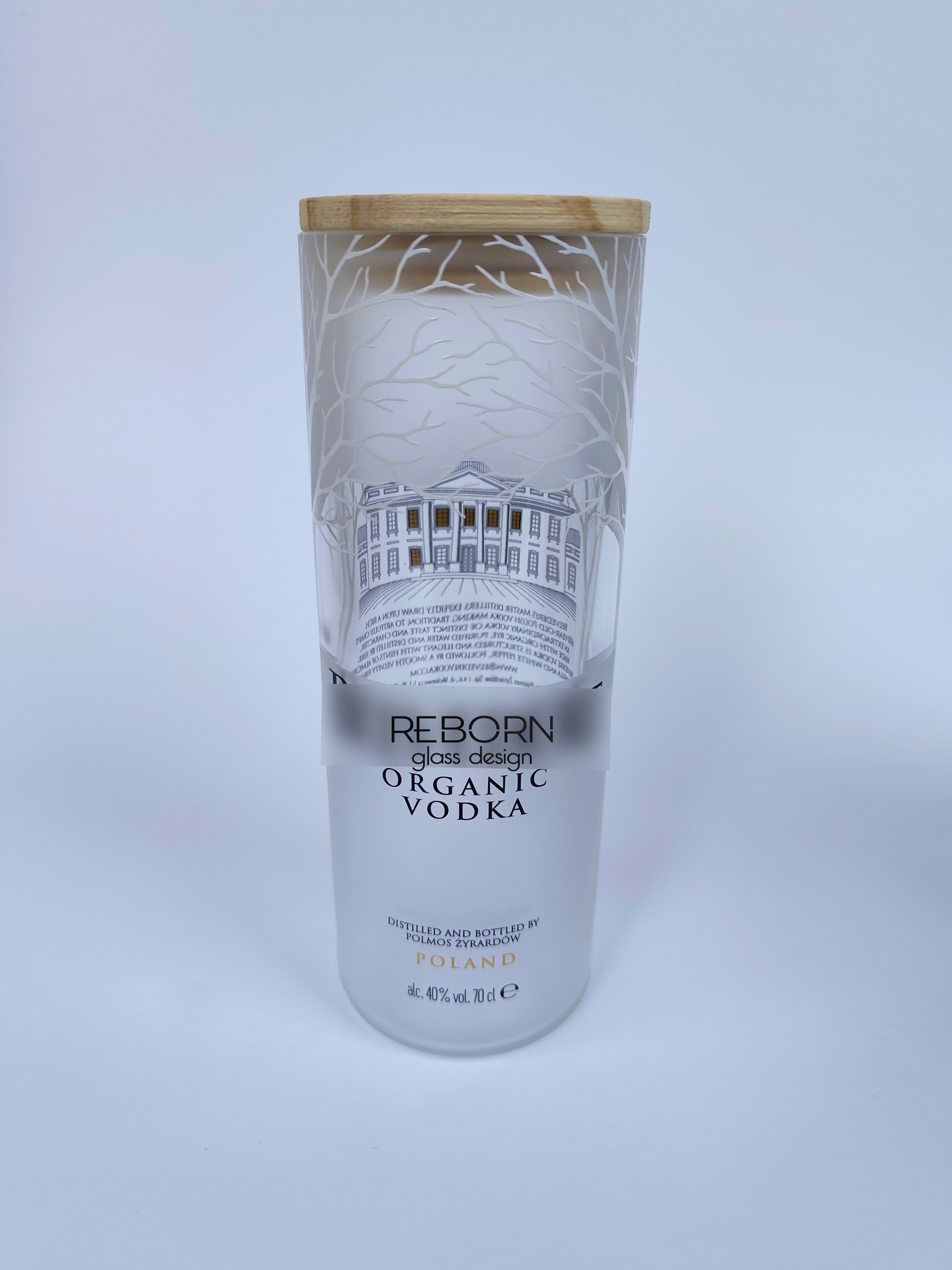Contenitore artigianale ricavato da bott. Belvedere "Tappo in legno"