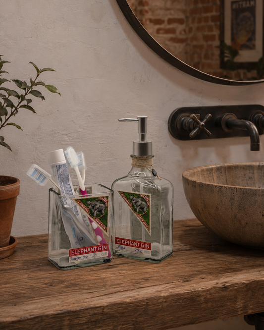 Set artigianale ricavato da bott. Elephant Gin