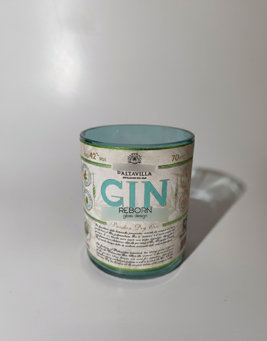 Set ricavato artigianalmente da bott. Mazzetti Gin