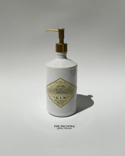 Set bagno ricavato artigianalmente da bott. Hendrick's bianco