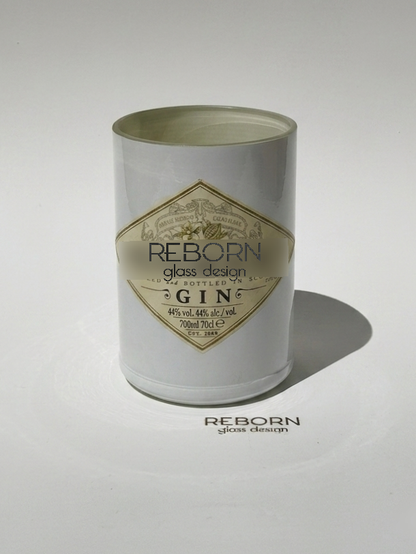 Set bagno ricavato artigianalmente da bott. Hendrick's bianco