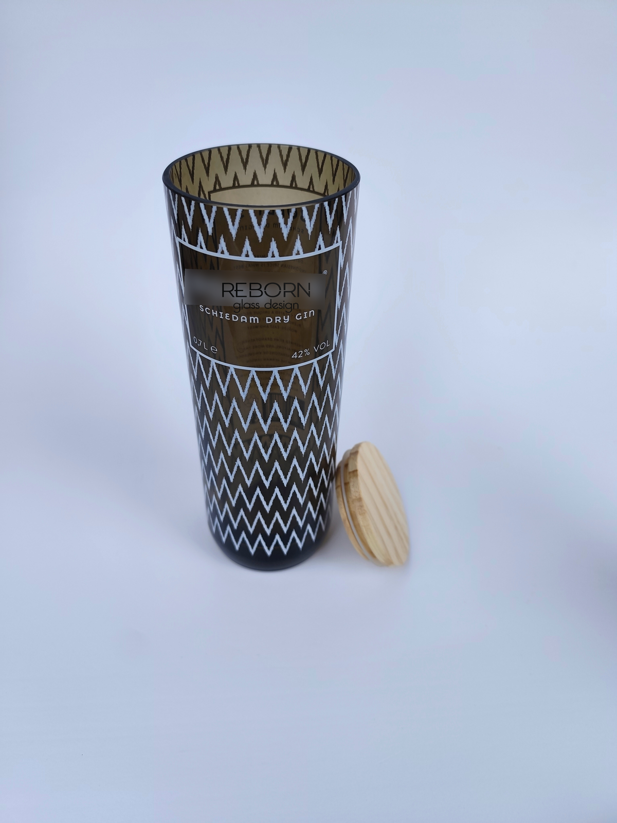 Contenitore artigianale ricavato da bott. Bobby's "Tappo in Legno"