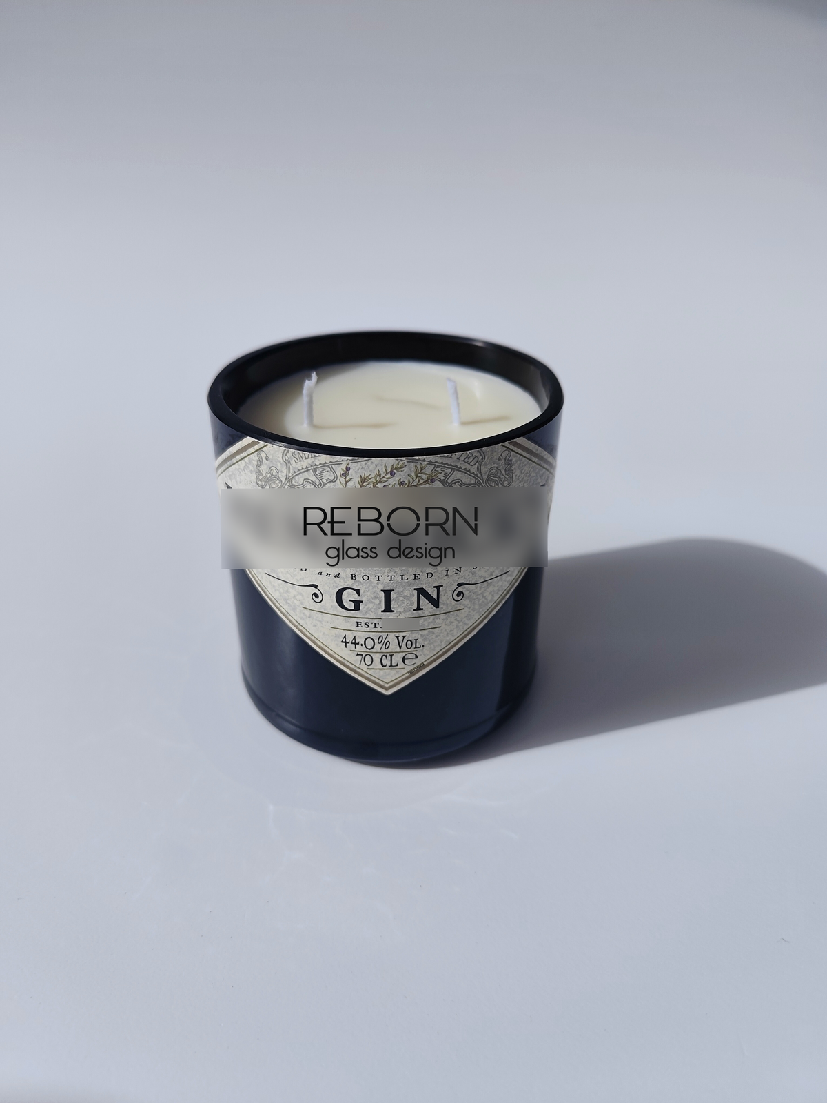 Candela artigianale ricavata da bott. Hendrick's