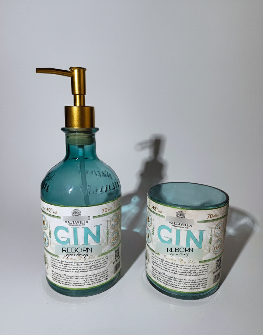 Set ricavato artigianalmente da bott. Mazzetti Gin