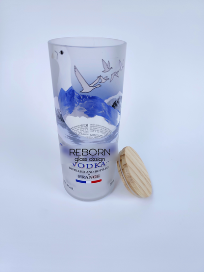 Contenitore artigianale ricavato da bott. Grey Goose "Tappo in Legno"