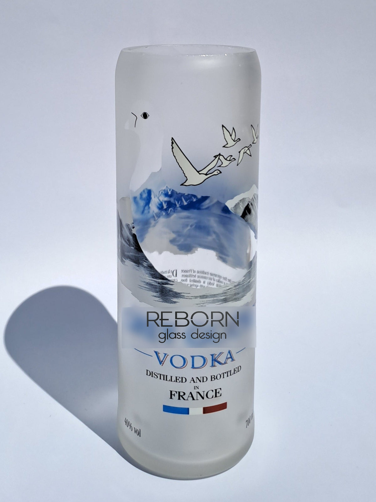 Vaso artigianale ricavato da bott. Grey Goose