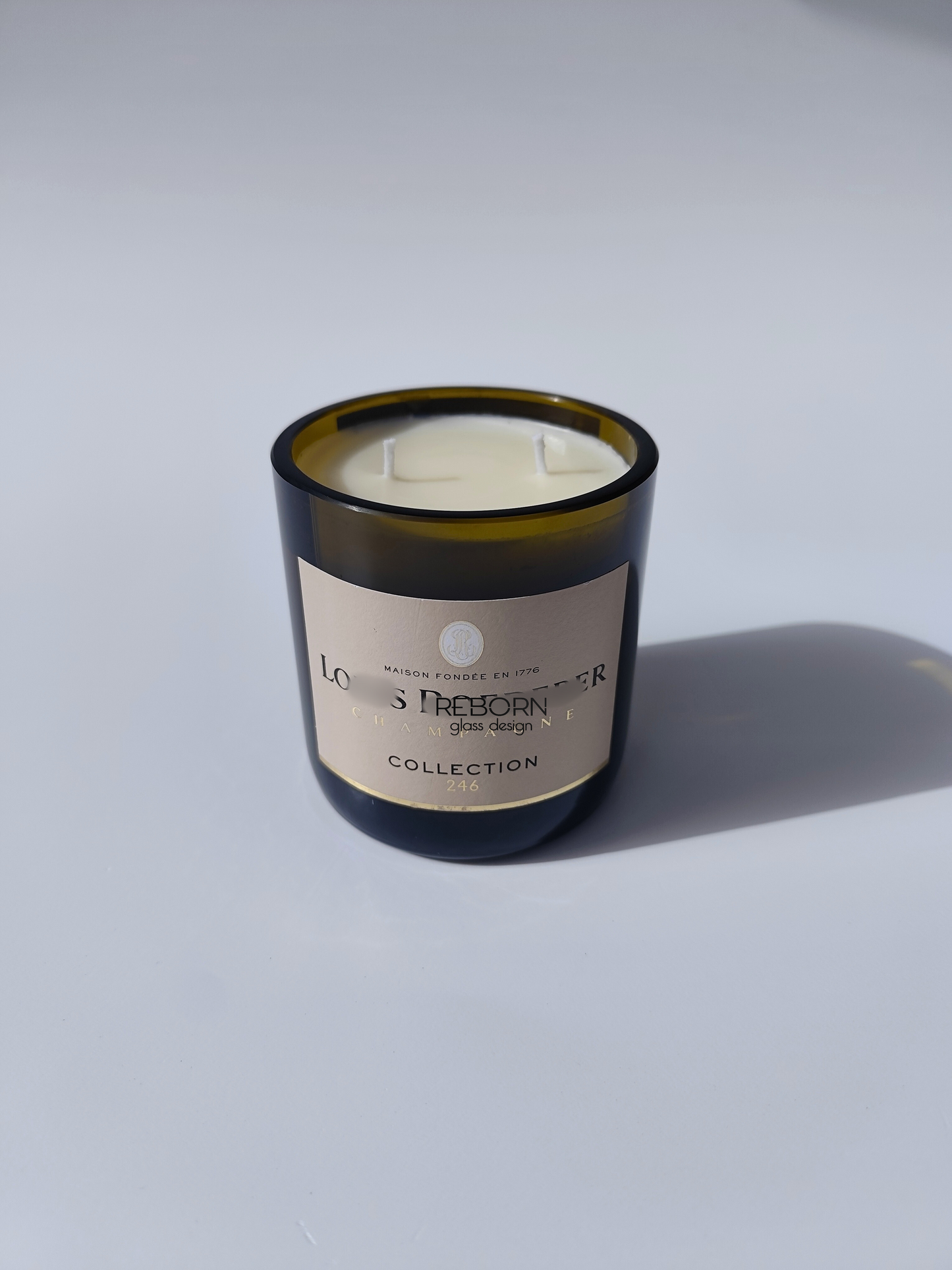 Candela artigianale ricavata da bott. Louis Roederer