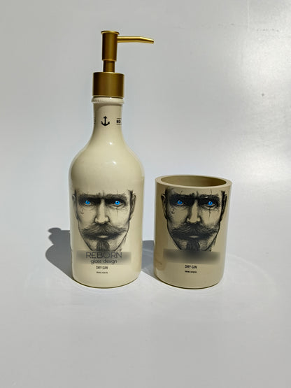 Set bagno artigianale ricavato da bott. Knut Hansen