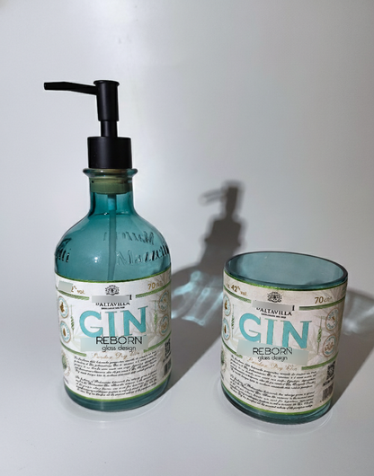 Set ricavato artigianalmente da bott. Mazzetti Gin