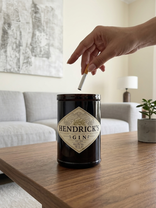 Posa cenere/Stick artigianale ricavato de bott. Hendrick's