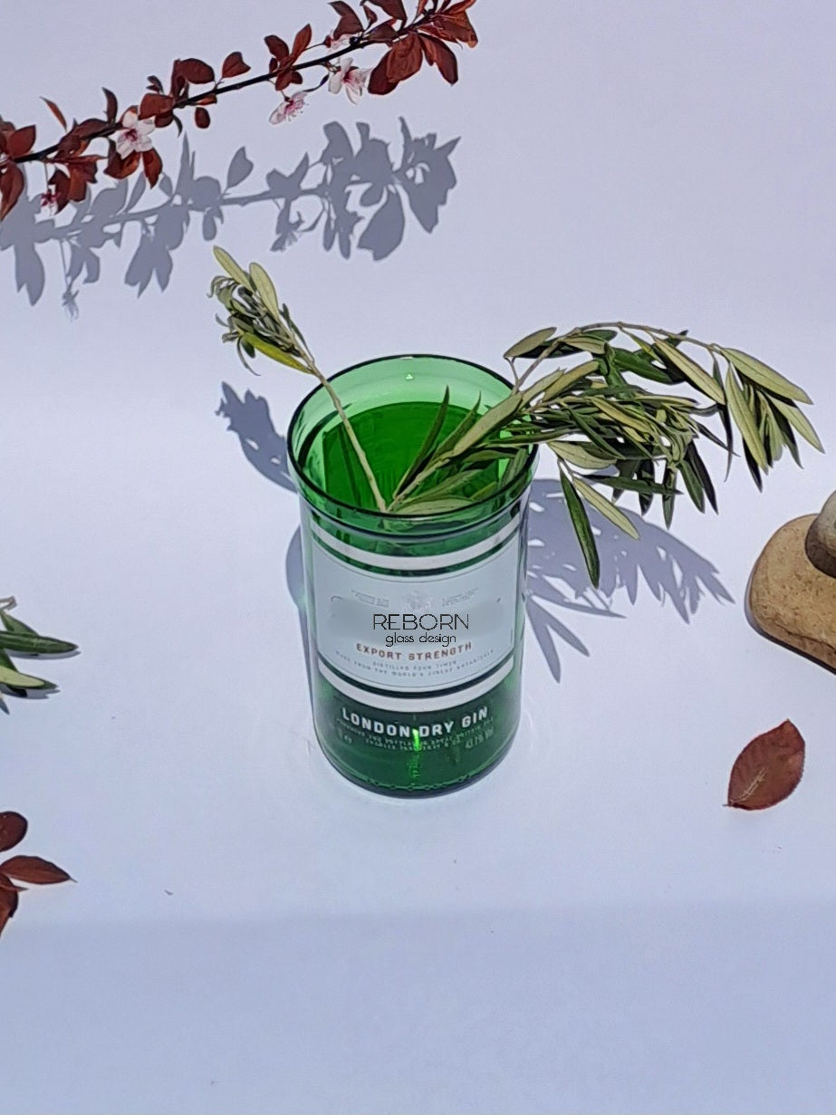 Vaso artigianale ricavato da bott. Tanqueray