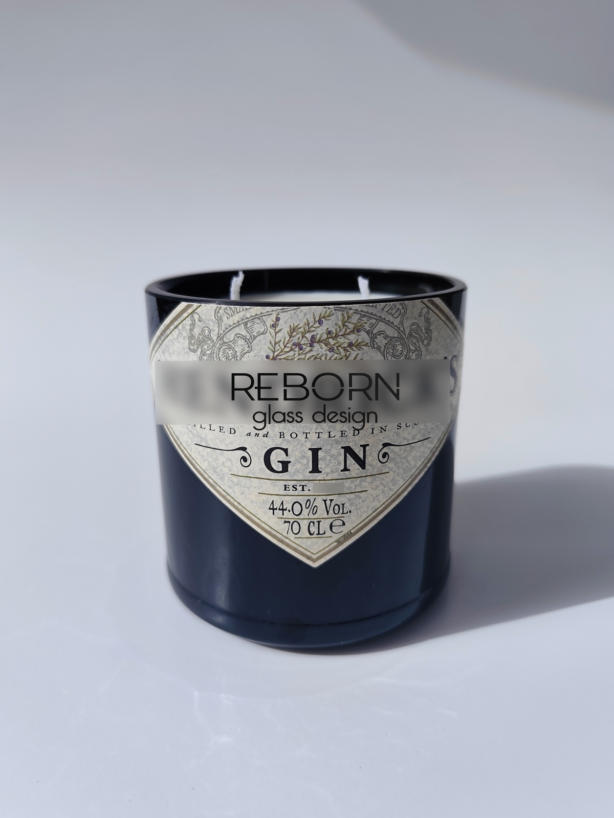 Candela artigianale ricavata da bott. Hendrick's