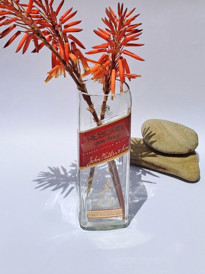 Vaso artigianale ricavato da bott. Red Label