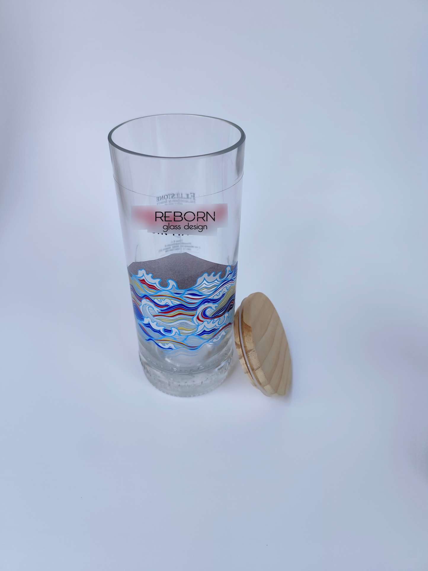 Contenitore artigianale ricavato da bott. Ionico "Tappo in Legno"