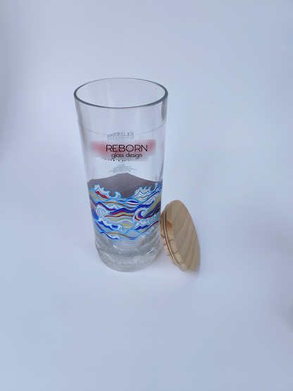 Contenitore artigianale ricavato da bott. Ionico "Tappo in Legno"