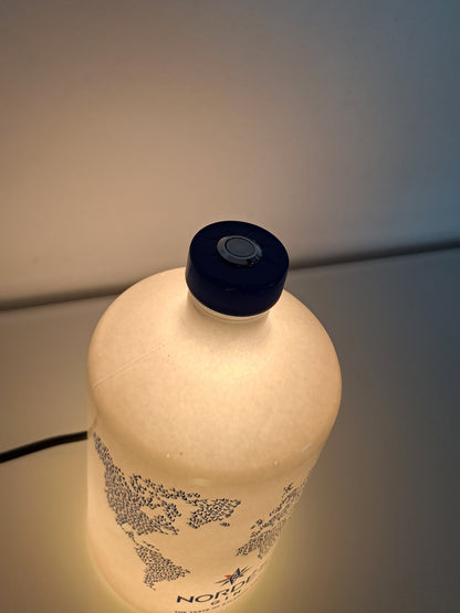 Lampada artigianale ricavata da bott. Nordes