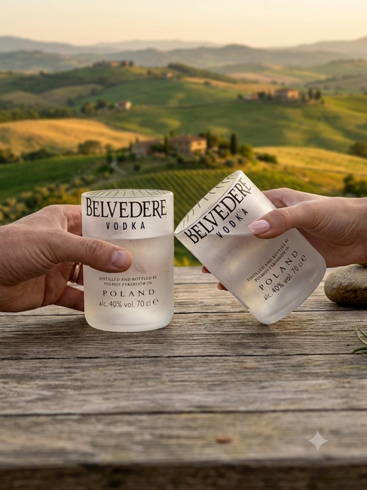 Bicchieri artigianali ricavati da bott. Belvedere