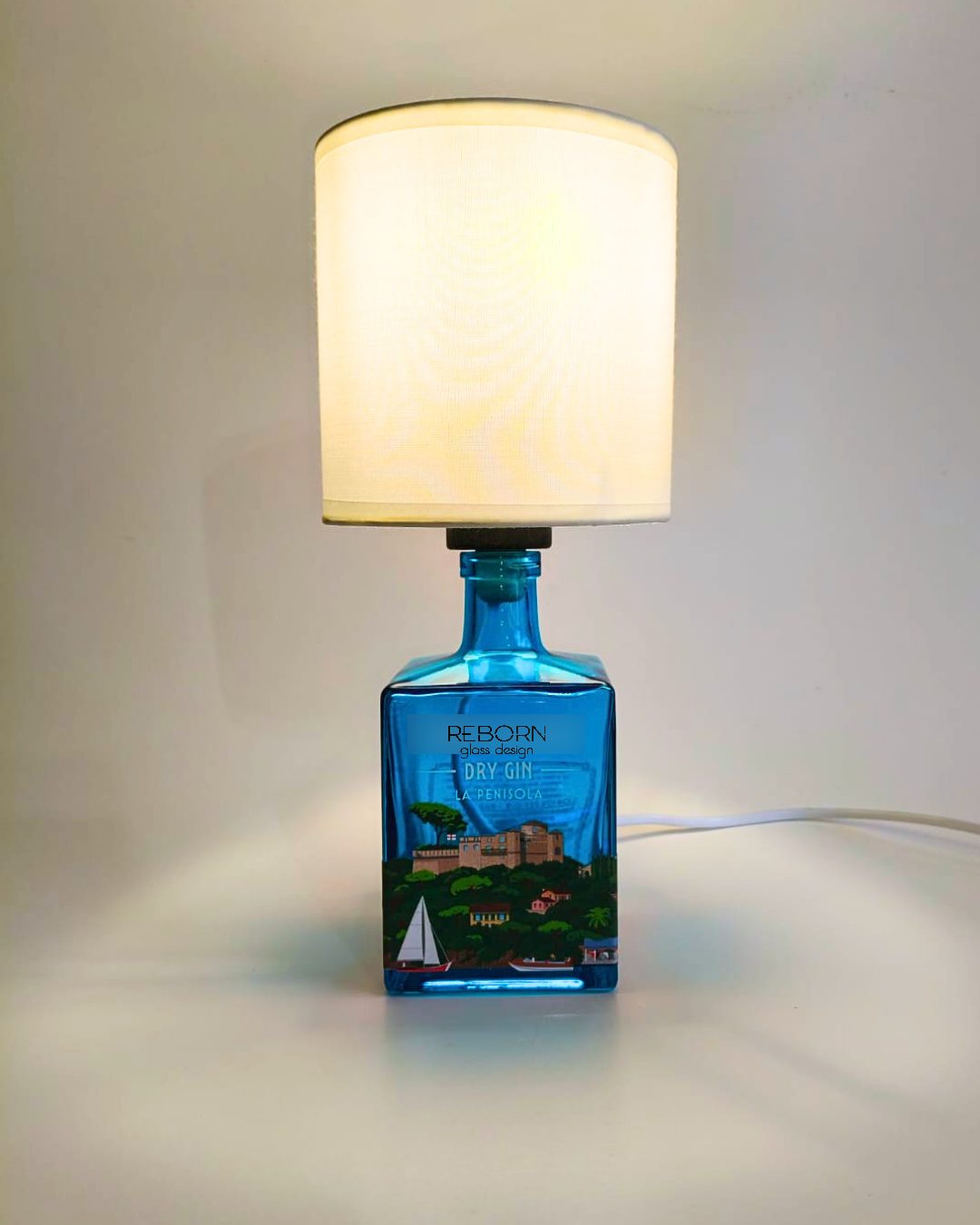 Lampada artigianale ricavata da bott. Portofino "La Penisola"