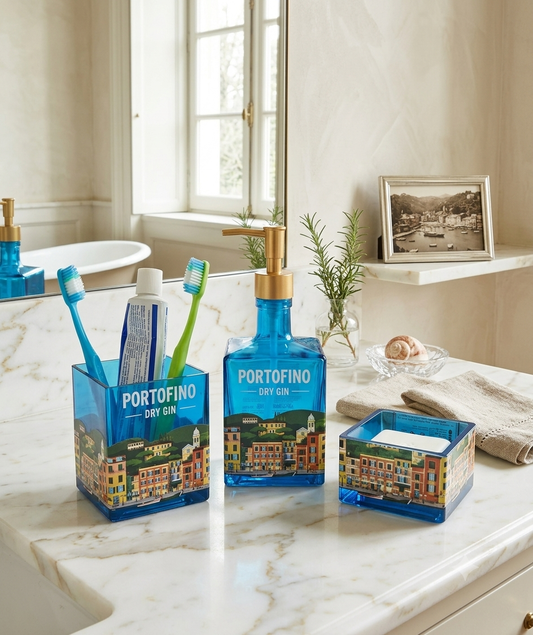 Set artigianale ricavato da bott. Portofino