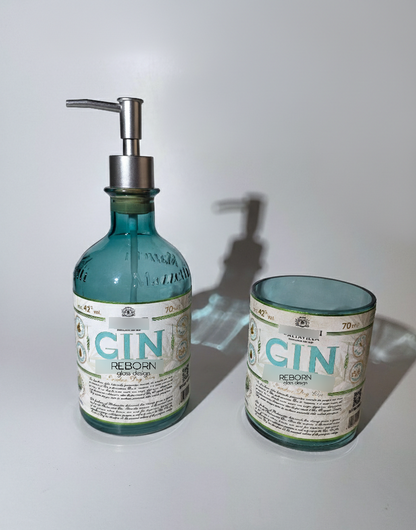 Set ricavato artigianalmente da bott. Mazzetti Gin