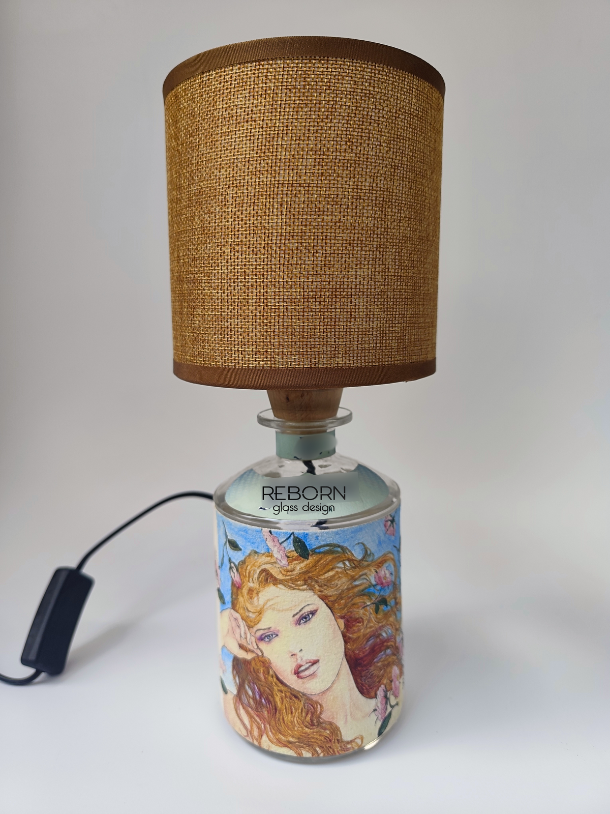 Lampada artigianale ricavata da bott. J. Rose "Beige"