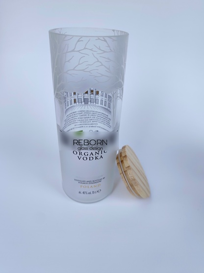 Contenitore artigianale ricavato da bott. Belvedere "Tappo in legno"